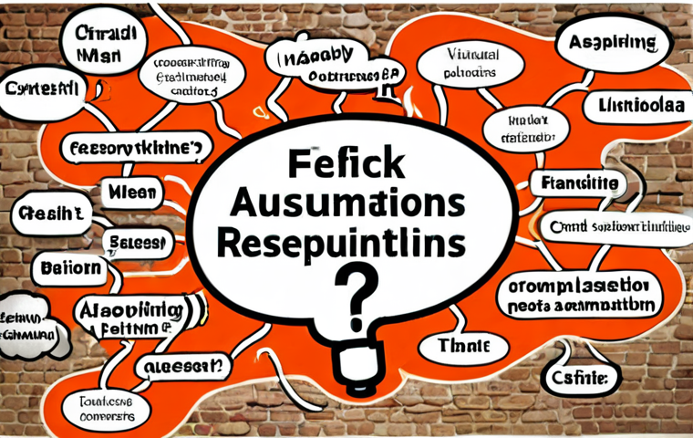 **A mind map with a central idea ("Critical Thinking") branching out to colorful keywords like "Assumptions," "Brainstorming," "Facts vs. Opinions," and "Bias." Visual elements representing each keyword (e.g., a question mark for assumptions, lightbulb for brainstorming).**